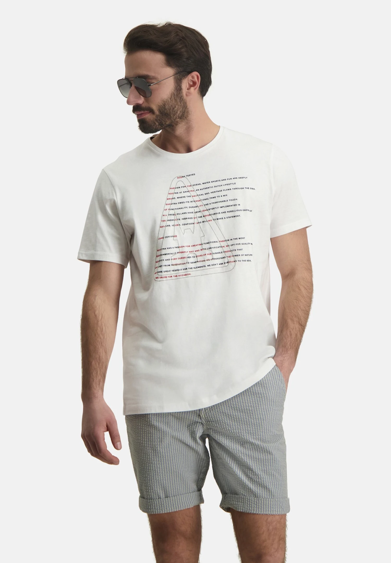 GAASTRA Warp- T-Shirt Print - White 1 GAASTRA Warp- T-Shirt Print - White